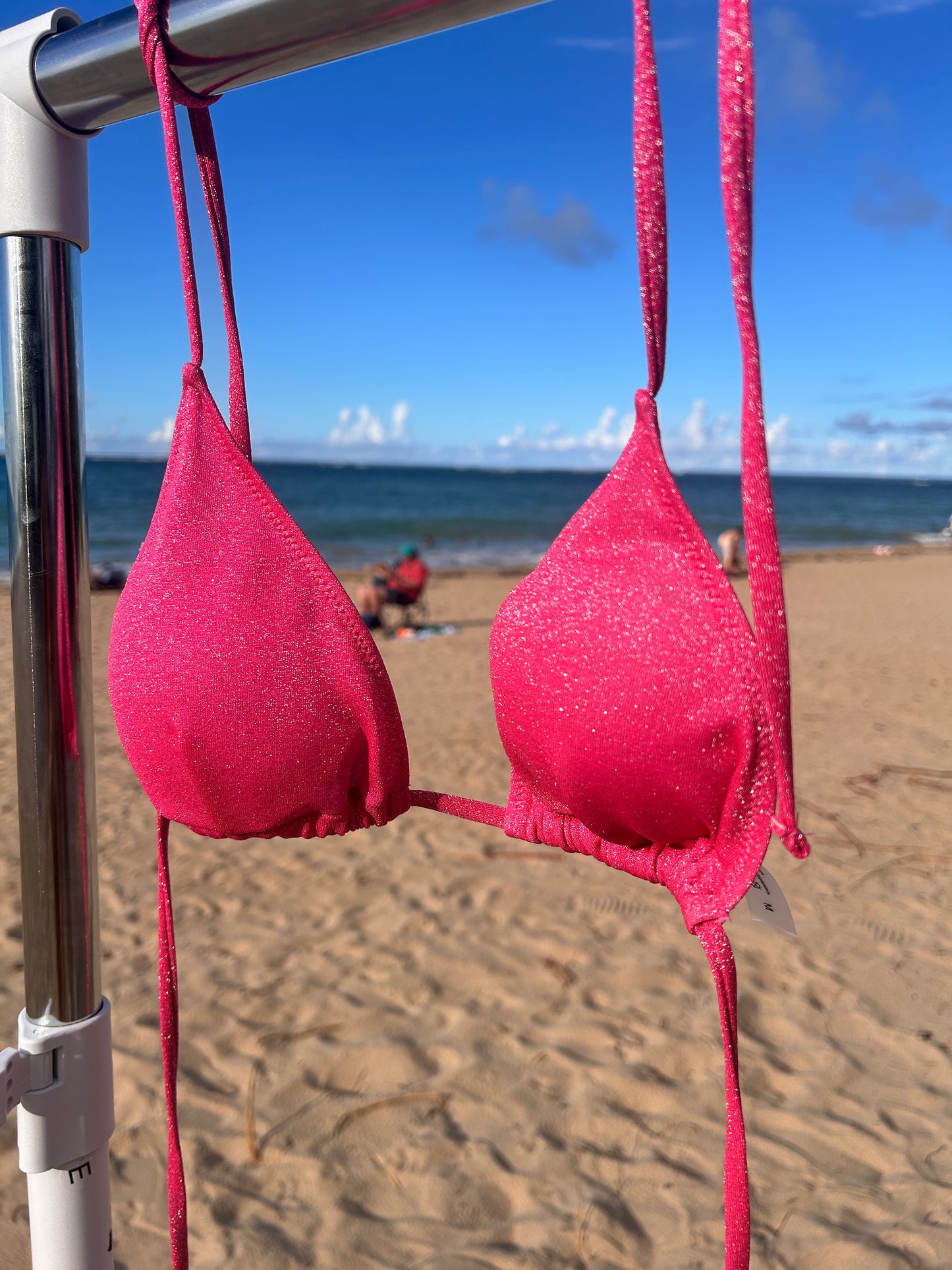 Hot Pink Shimmer Bikini Set